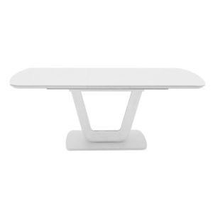 Lazzaro High Gloss Extending Dining Table With Gloss Top White
