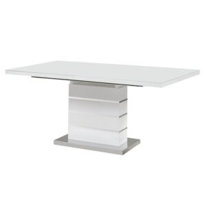 Parini Extending High Gloss Dining Table Large In White