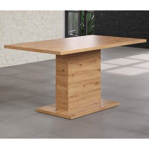 Fero Wooden Dining Table In Artisan Oak And Matera