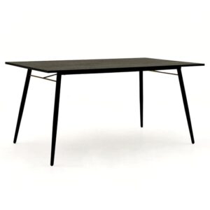 Baiona Wooden Dining Table Large In Black Oak