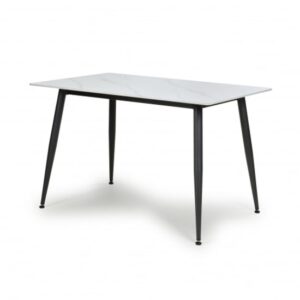 Modico Ceramic Dining Table 1.2m In White Marble Effect