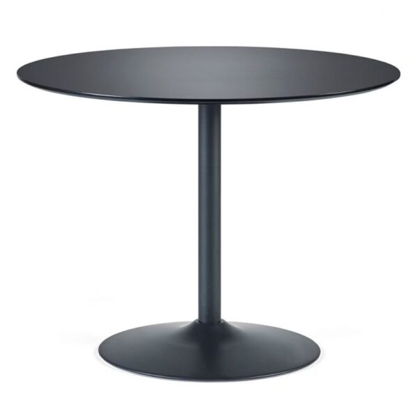 Nephi Wooden Dining Table Round Large In Black