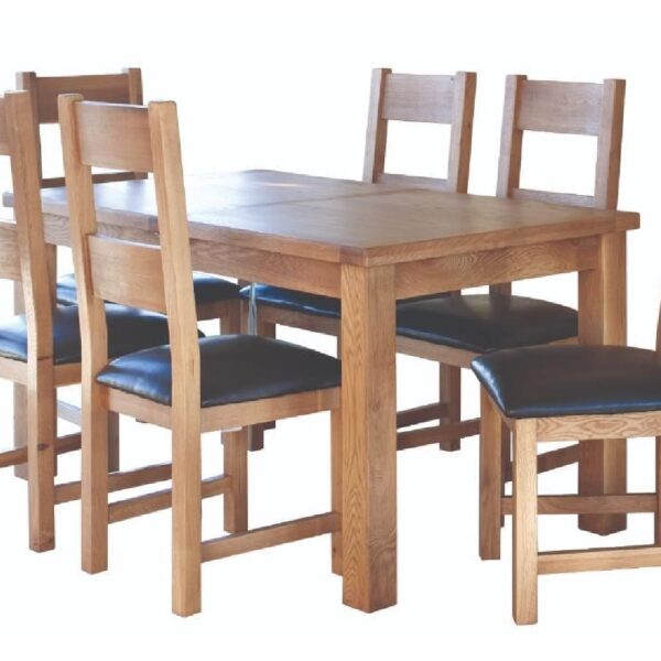 Hewitt Large Wooden Extending Dining Table In Oak